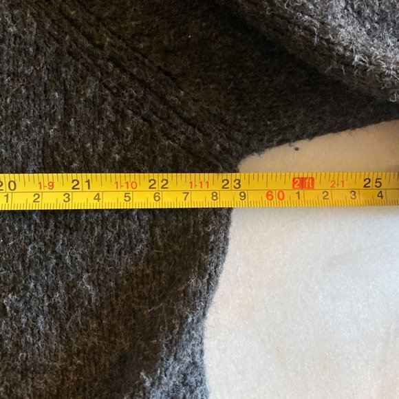 French Connection knit long grey cardigan wrap wool blend sweater, oversized - Picture 7 of 8